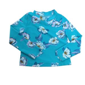 REMERA MANGA LARGA ALICRADA VERDE FLORES CARTERS T4