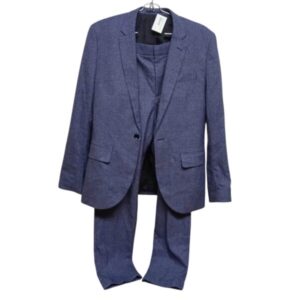 TRAJE SACO PANTALON AZUL JASPEADO H&M T34/38