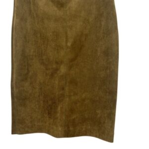POLLERA GAMUZA VERDE ZARA T XS