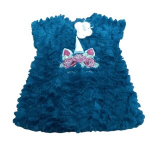 VESTIDO PELUDITO VERDE UNICORNIO LIMONADA T3M NUEVO