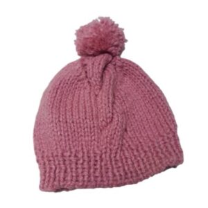GORRITO DE LANA ROSA POMPOM