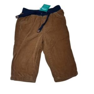 PANTALON PANA MOSTAZA AZUL TEDDY T3/6M
