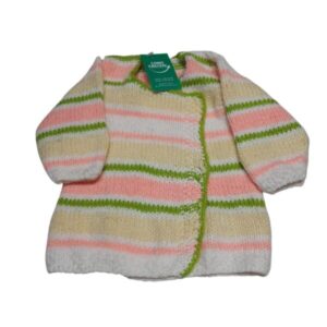 SACO DE LANA AMARILLO SALMON VERDE BCO T0/6M