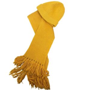 GORRO Y BUFANDA LANA AMARILLO FLECOS T 2-3 AP