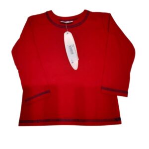 REMERA ROJA COSTURA AZUL CUDDLESOME T6/12M
