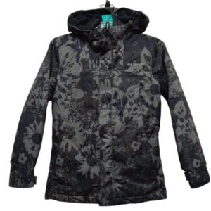 CAMPERA GRIS NEGRA FLORES 2 EN 1 INTERCHANGE T10/12 SON 2 CAMPERAS