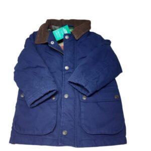 CAMPERA AZUL CUELLO PANA MARRON BENETTON T4AP