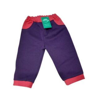 PANTALON ALG VIOLETA BORDE ROSA T3/6M APROX