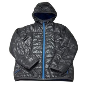 CAMPERA NYLON NEGRO DECATHLON T10 CIERRE AZUL LIVIANA