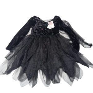 DISFRAZ VESTIDO NEGRO TULES ARAÑAS H&M T6/8