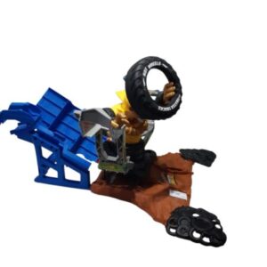PISTA DE AUTOS HOTWHEELS AZUL MARRON GORILA SIN AUTO