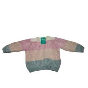 BUZO DE LANA ROSA VERDE AMARILLO BRILLITO TEDDY BOOM T0/3M