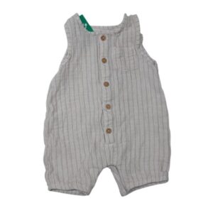 ENTERITO CORTO LINO BEIGE RAYAS BLACNAS PRIMARK T NB