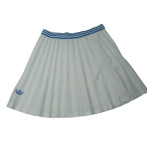 POLLERA TABLEADA BCA PRETINA LINEAS BCO CELESTE ADIDAS IMIT TG 10AP