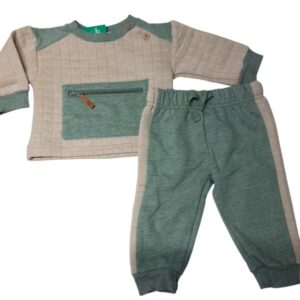 CONJUNTO PANT BUZO VERDE CREMITA RACHEL ZOE T12M FR