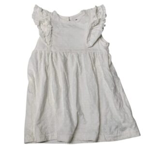 VESTIDO BCO MANGAS BRODERIE LUNARES TEDDY BOOM T9/12M