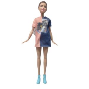 BARBIE FASHIONISTA ENTERITO ROSA AZUL