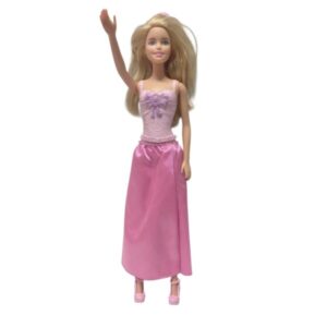 BARBIE PRINCESA POLLERA TELA CORSET PLASTICO