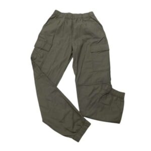 PANTALON TELA VERDE PUÑOS H&M T13/14
