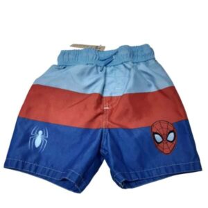 SHORT DE BAÑO CELESTE NARANJA AZUL SPIDER MARVEL T2