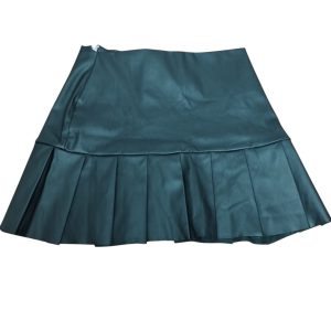 POLLERA CUERINA NEGRA TABLITAS T S AP