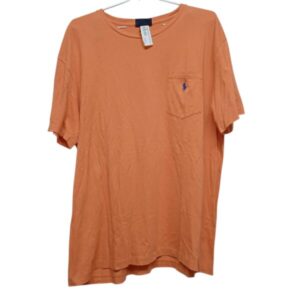 REMERA NARANJA POLO BORDADO EN AZUL POLO T M