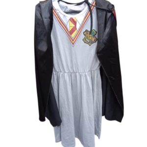 DISFRAZ HARRY POTTER VESTIDO GRIS + CAPA NEGRA BORDO
