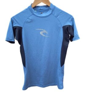 REMERA LYCRA AZUL NEGRO M CORTA CON FILTRO + 50 RIP CURL T S- 12 AP