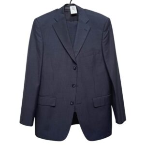 TRAJE SACO Y PANTALON AZUL RAYITAS CLUB HOUSE T 50 MANCHA