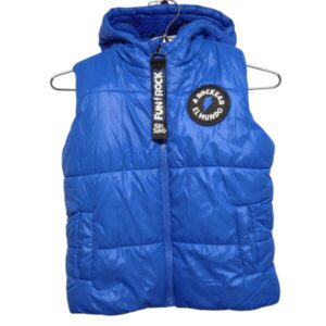 CHALECO AZUL FORRADO PELUDITO GRISINO T4 GRANDE