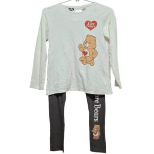 PIJAMA ALG PANTALON REMERA BCO GRIS OSITOS CARIÑOSITOS ZARA T 9-10