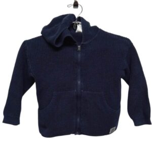 CAMPERA LANA AZUL CON RELIEVE CAPUCHA ZARA T 3-4 DEC