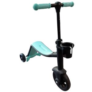 scooter 3 en 1 celeste/naranja