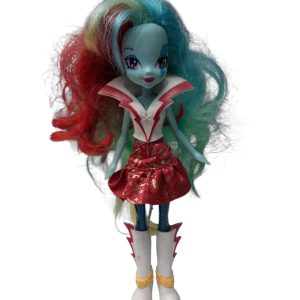 MUÑECA PONY CELESTE PELO DE COLORES BOTAS BCA ROJ S/APLIQUE ATRAS DET
