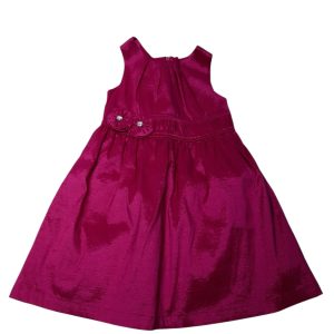 VESTIDO DE FIESTA FUCSIA DOS FLORES BRILLO FIORELLA T4