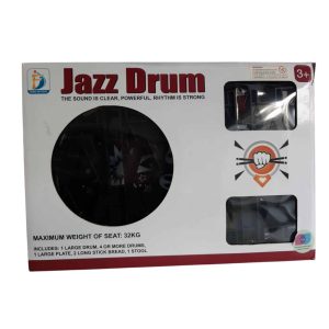 bateria jazz drum en caja feng jin toys negra roja blanca
