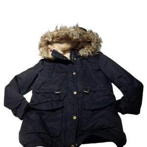 CAMPERA LARGA AZUL INT PIEL H&M T10/11