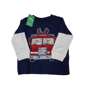 REMERA ALG AZUL MANGAS BCAS CAMION ROJO CARTERS T6M