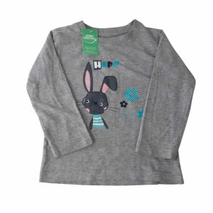 REMERA ALG M/L ZOUL T 1 GRIS ROSA CELESTE CONEJITO HAPPY