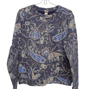 BUZO ALG AZUL C FELPA ARABESCOS H&M T L FRZ