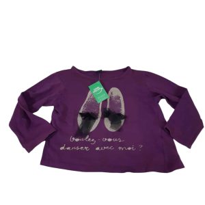 REMERA VIOLETA ZAPATILLAS MOÑA NEGRA ZARA T2/3 GT