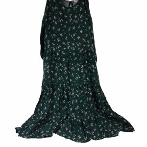 VESTIDO VERDE FLORES ROSA H&M T13/14 NUEVO