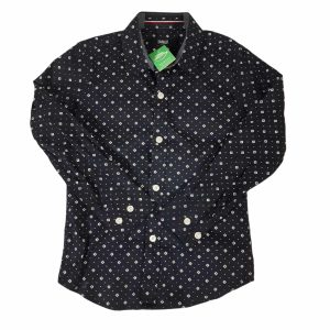 CAMISA AZUL ROMBITOS BCOS TANGO T4