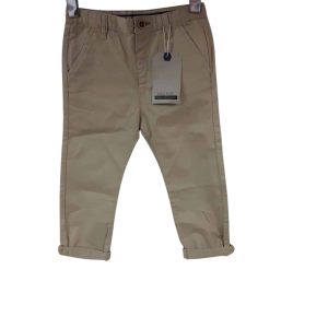 PANTALON GABARDINA BEIGE ZARA NUEVO T2/3