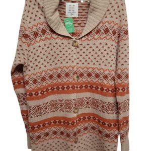 SACO LARGO BEIGE ROJO LADRILLO DANIEL CASSIN TL