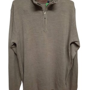 BUZO LANA 1/2 CIERRE BEIGE HARRINGTON T L