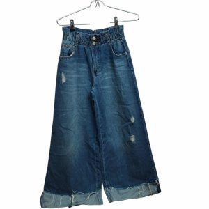 JEAN ANCHO TIPO ROTO ALTO KIDS DENIM T11/12