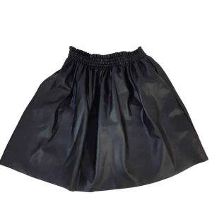 POLLERA CUERINA NEGRA TABLITAS SIN ETIQ T12AP