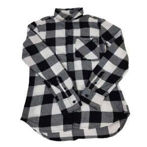CAMISA VILLELA CUADROS NEGRO BCA H&M 10/11