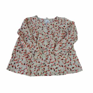 CAMISA BEIGE HOJAS ROJAS MARRONES IFFY T2AP